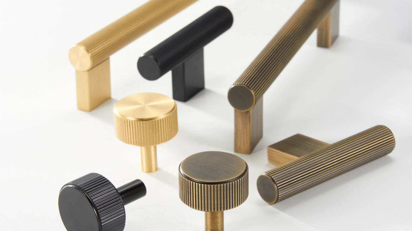 Maniglia CH052 | Zigrinata | Ottone Antico