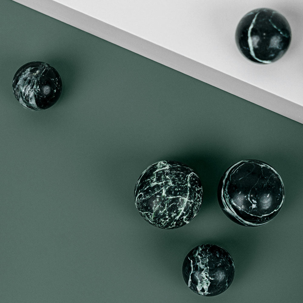 Knob DR101 | Marble | Green Flower 