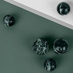Knob DR101 | Marble | Green Flower 