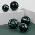 Knob DR101 | Marble | Green Flower 