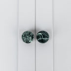 Knob DR101 | Marble | Green Flower 