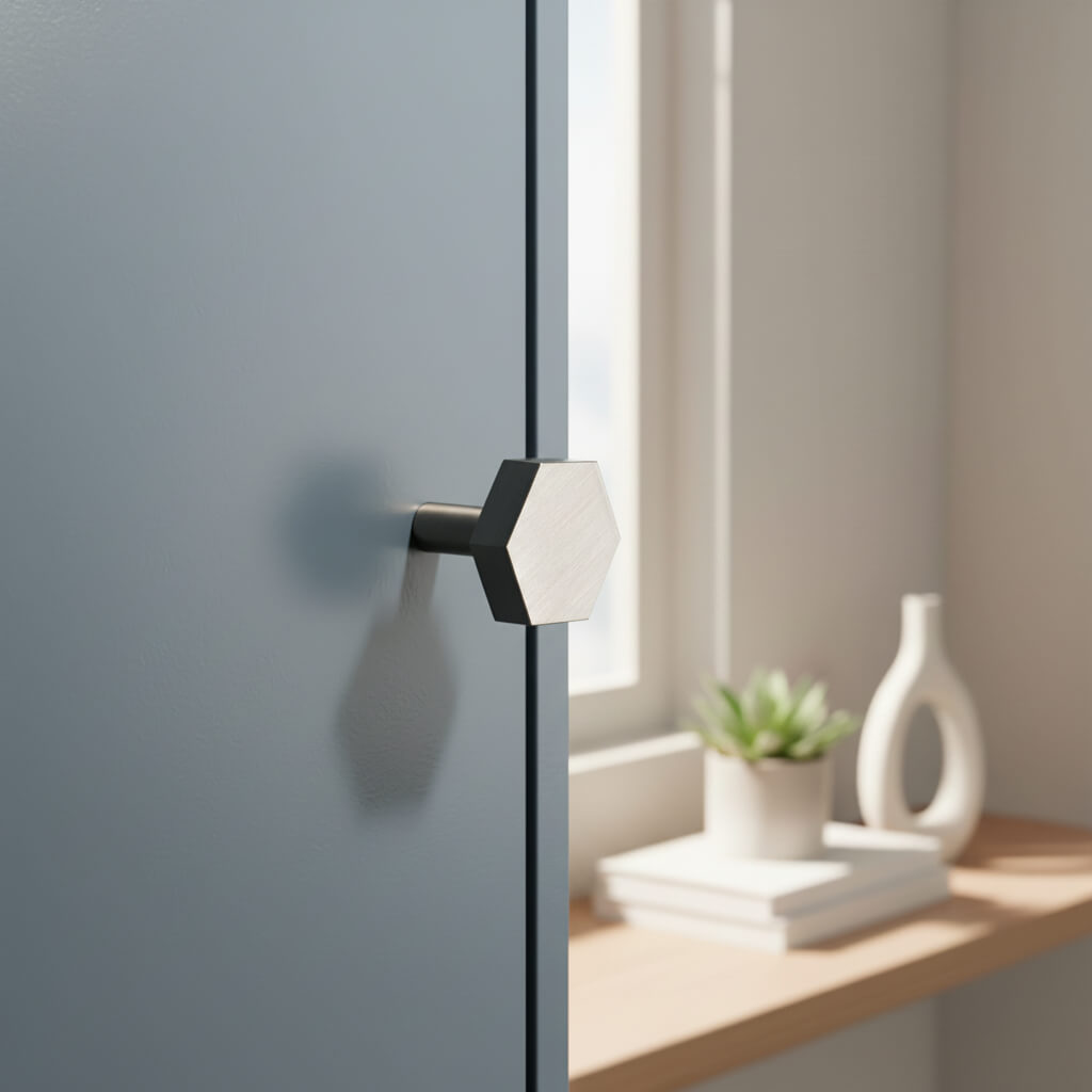Knop 1055 | Sekskant | Nikkel