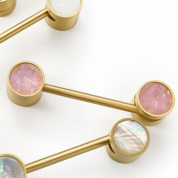 Möbelhasp 3091 | Mässing + Peachy Pink