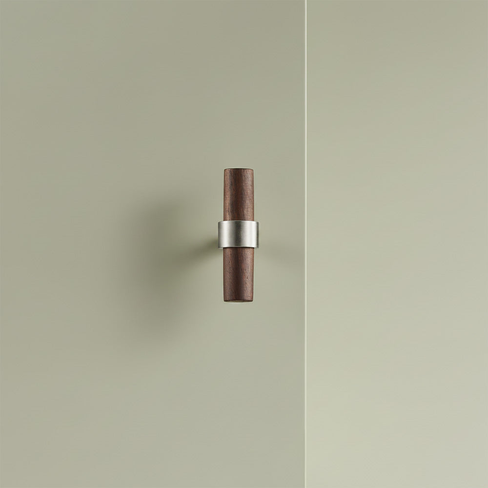 T-greep CH025W | Notenhout + Nikkel