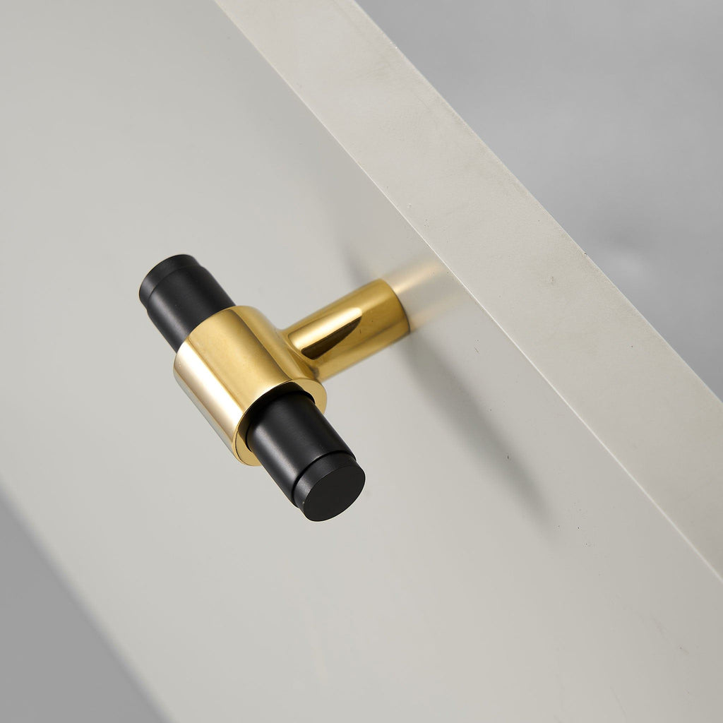 Handtag 3074 | Solid mässing | Svart/Guld - Dooroom